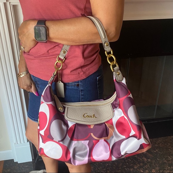 Coach Scarf Print Sateen Bag. - Picture 2 of 9